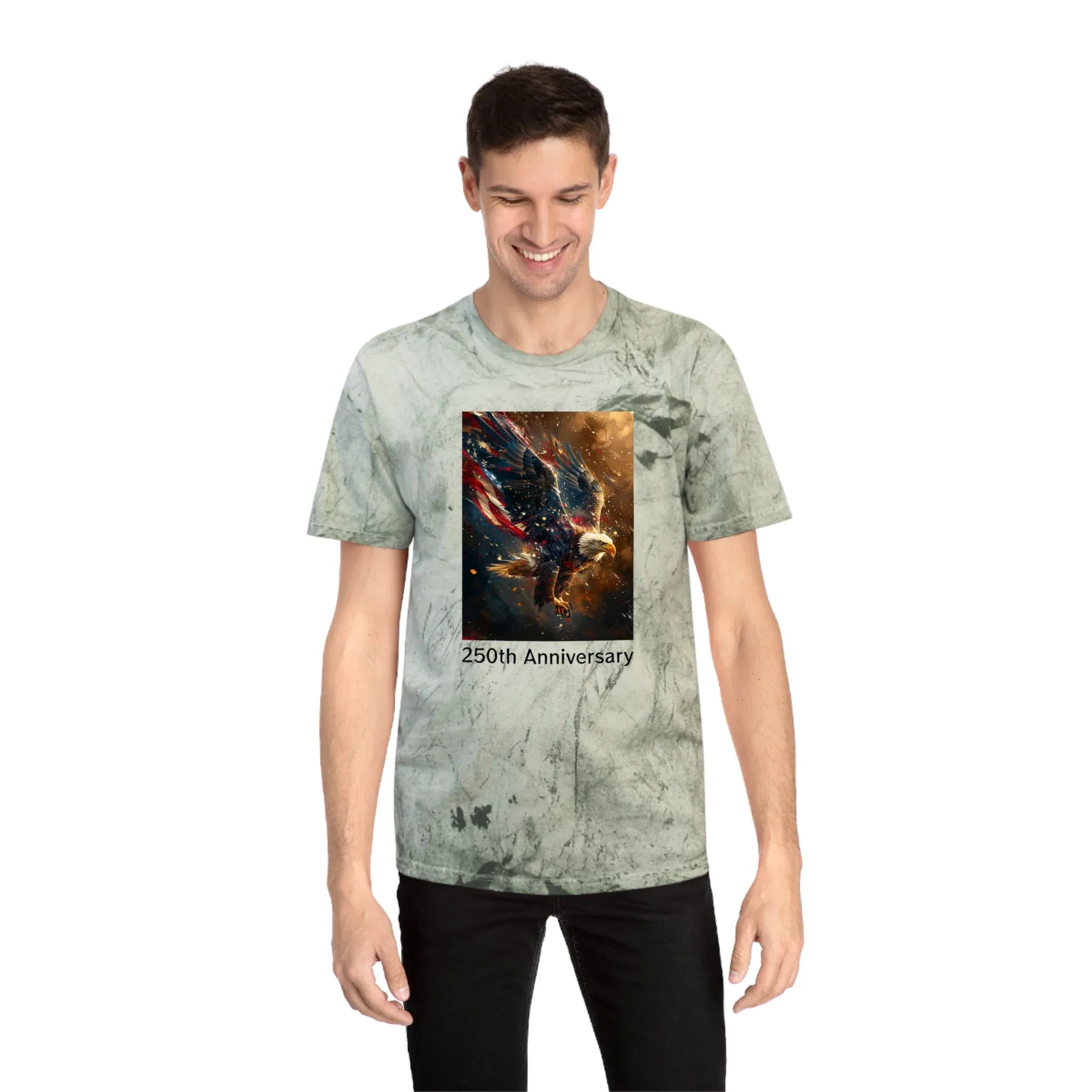 Unisex Color Blast T-Shirt - 250 USA Celebration