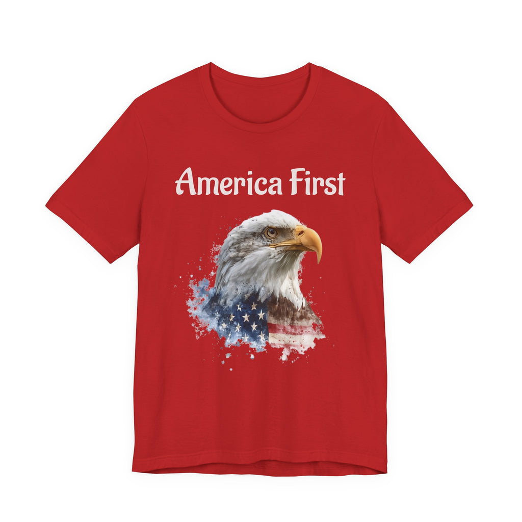 America First Eagle T-Shirt – Patriotic Bald Eagle Tee