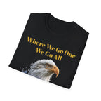 Where We Go One We Go All – Anniversary Gold Signature T-Shirt - Unisex Softstyle T-Shirt