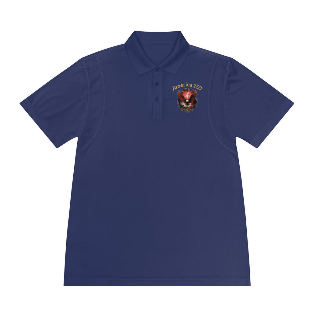 The "America 250" Commemorative Sport Polo – 1776–2026 Edition - America 250 Eagle Polo Shirt — Patriotic Men's Sport Polo