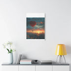 Romantic Canvas Wall Art, Love, Heart Balloon Art, Gift for Couples, Valentines Wall Decor, Valentine's Day Women's Merchandise, Valentines - 250 USA Celebration