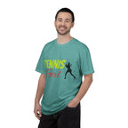 Tennis Girl T-shirt | Tennis Player Silhouette, Sporty Graphic Tee - 250 USA Celebration
