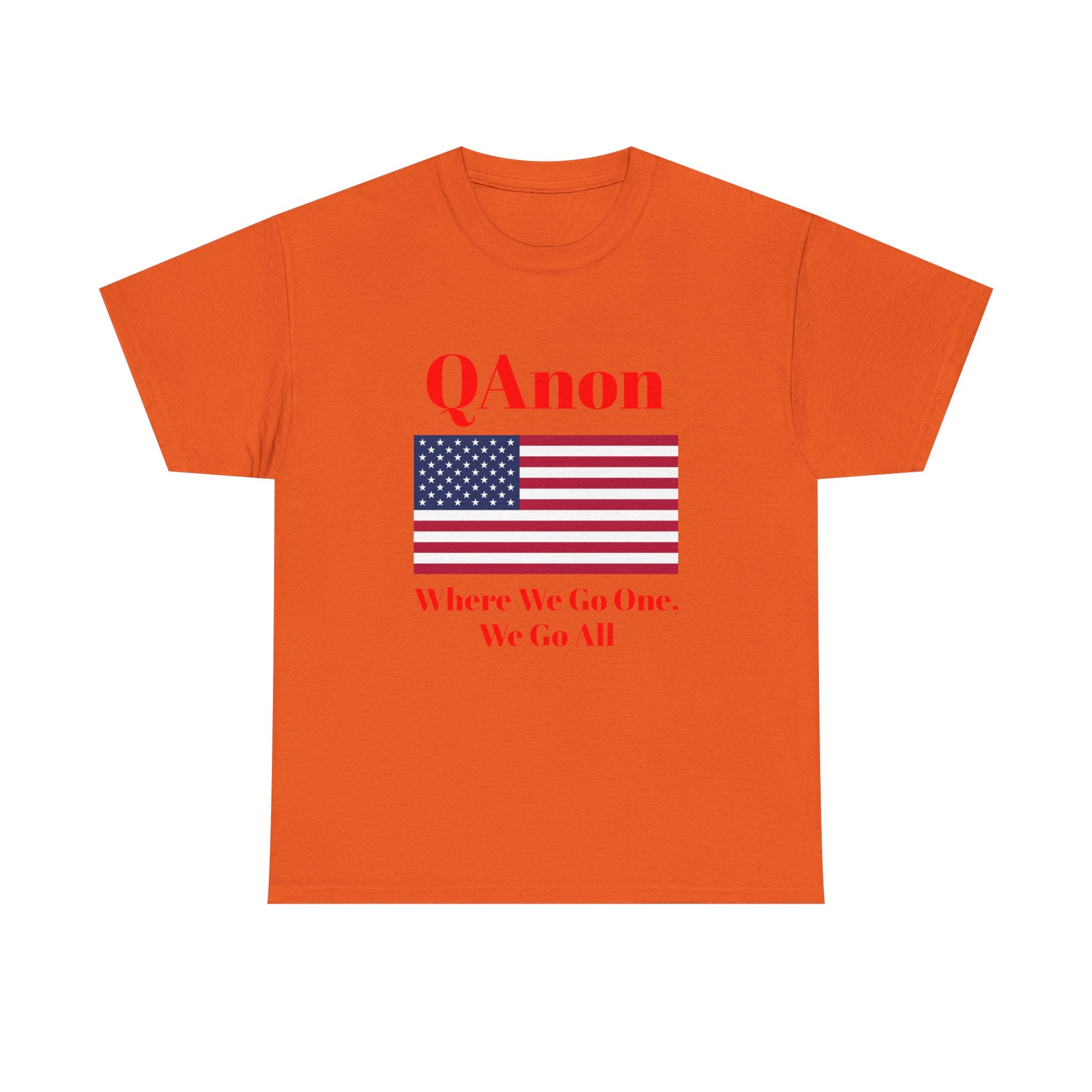 T‑Shirt — QAnon American Flag "Where We Go One, We Go All"