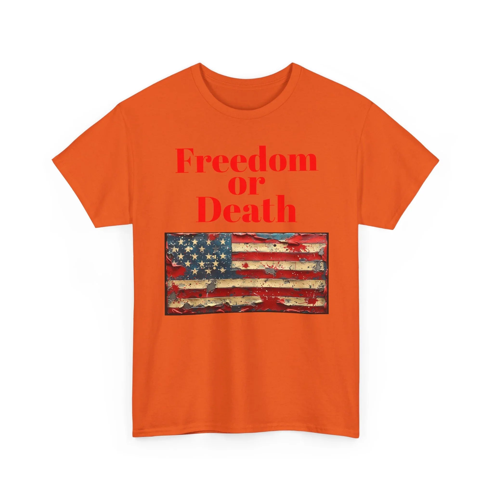 Freedom or Death American Flag T-Shirt | America First Vintage Flag Tee, Patriotic T-Shirt, America First, 250 America - 250 USA Celebration