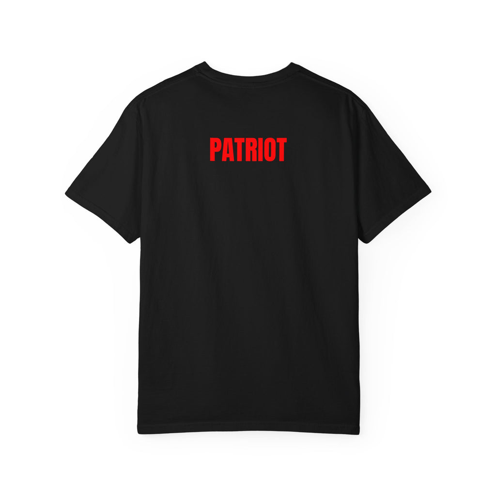 Patriot Graphic T-Shirt — Bold Red Text Tee for Patriotic Holidays