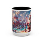 Festive Santa in Candy Wonderland mug | Holiday Christmas ceramic mug - 250 USA Celebration