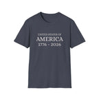 United States of America 1776-2026 T-Shirt | Patriotic Vintage Text - 250 USA Celebration