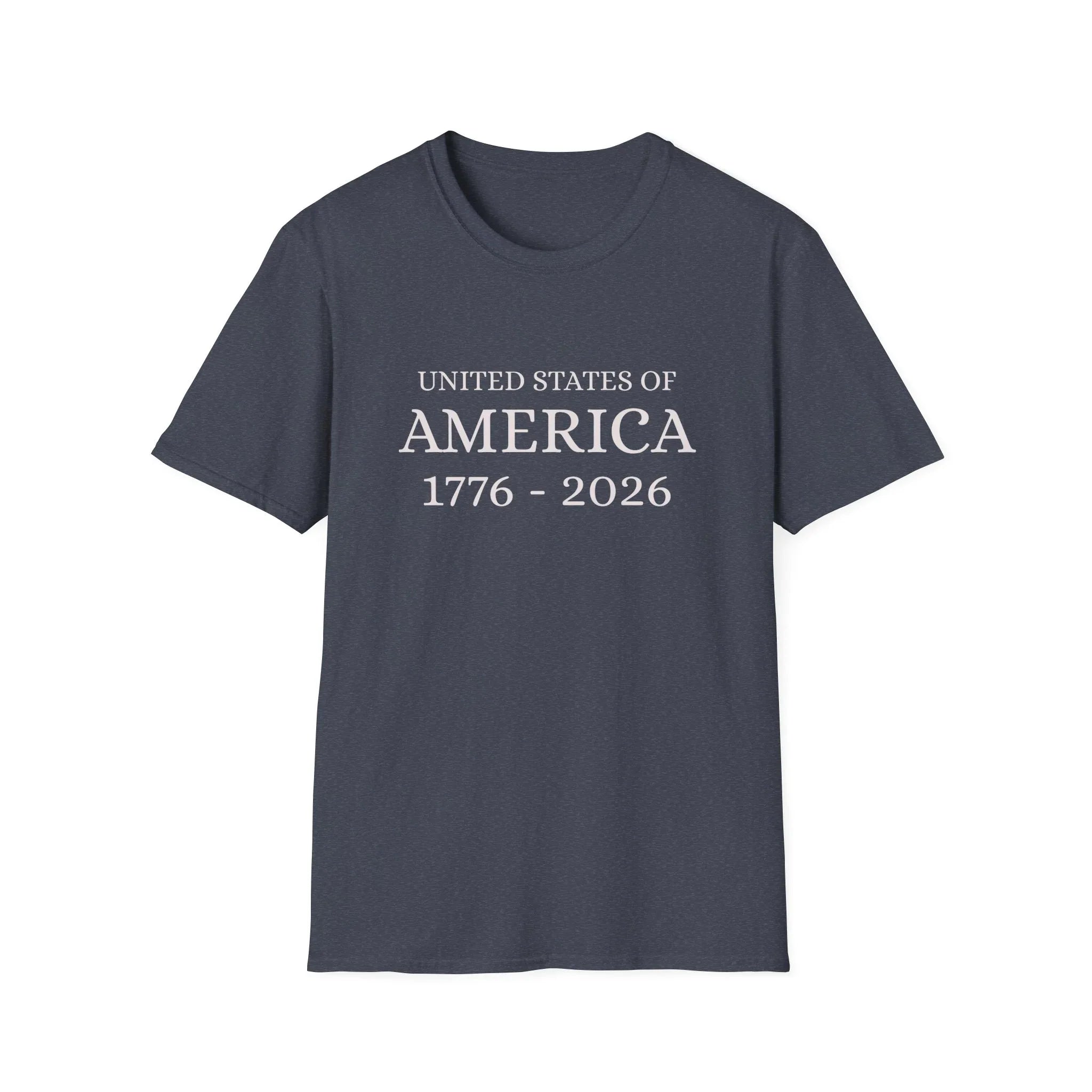 United States of America 1776-2026 T-Shirt | Patriotic Vintage Text - 250 USA Celebration