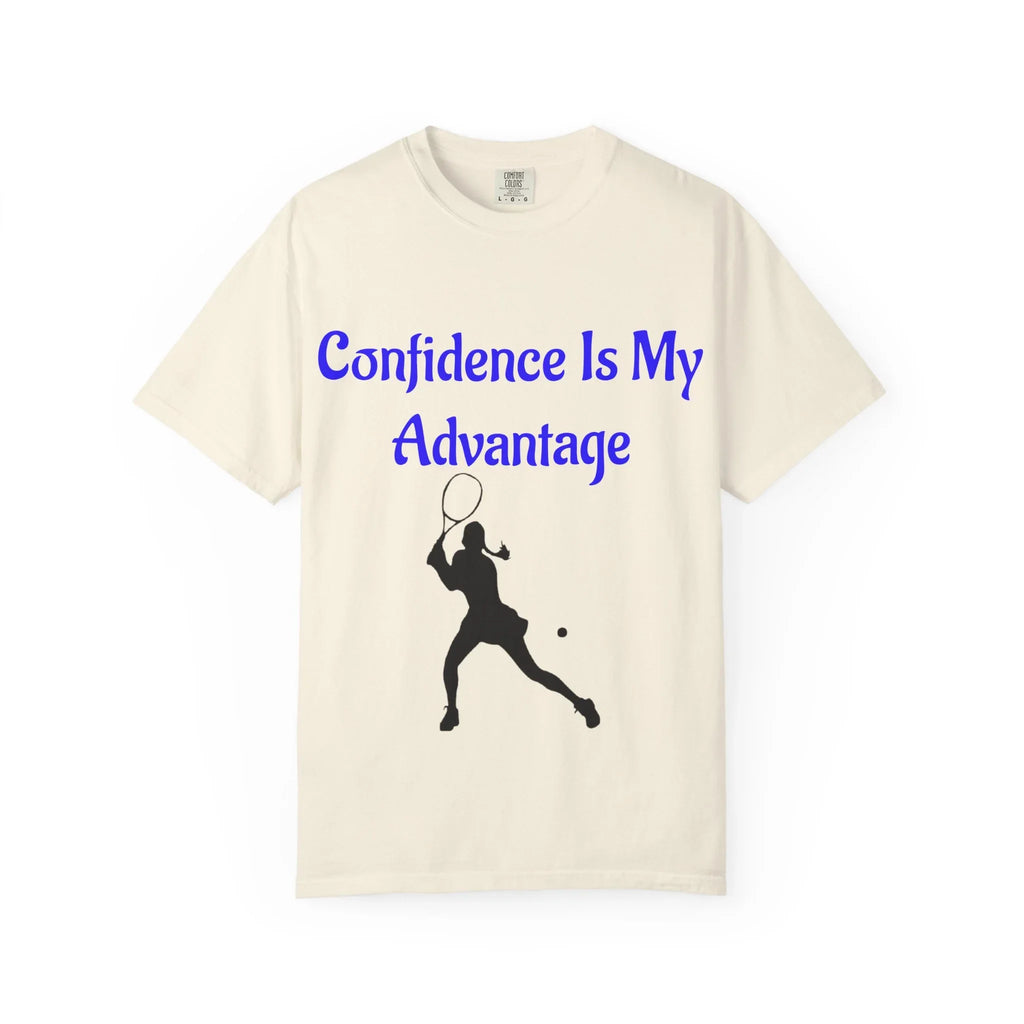Confidence Is My Advantage Tennis Player T-Shirt | Tennis Quote Tee - 250 USA Celebration