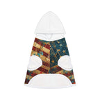 Patriotic Pet Hoodie – Vintage American Flag & Statue of Liberty Dog Hoodie