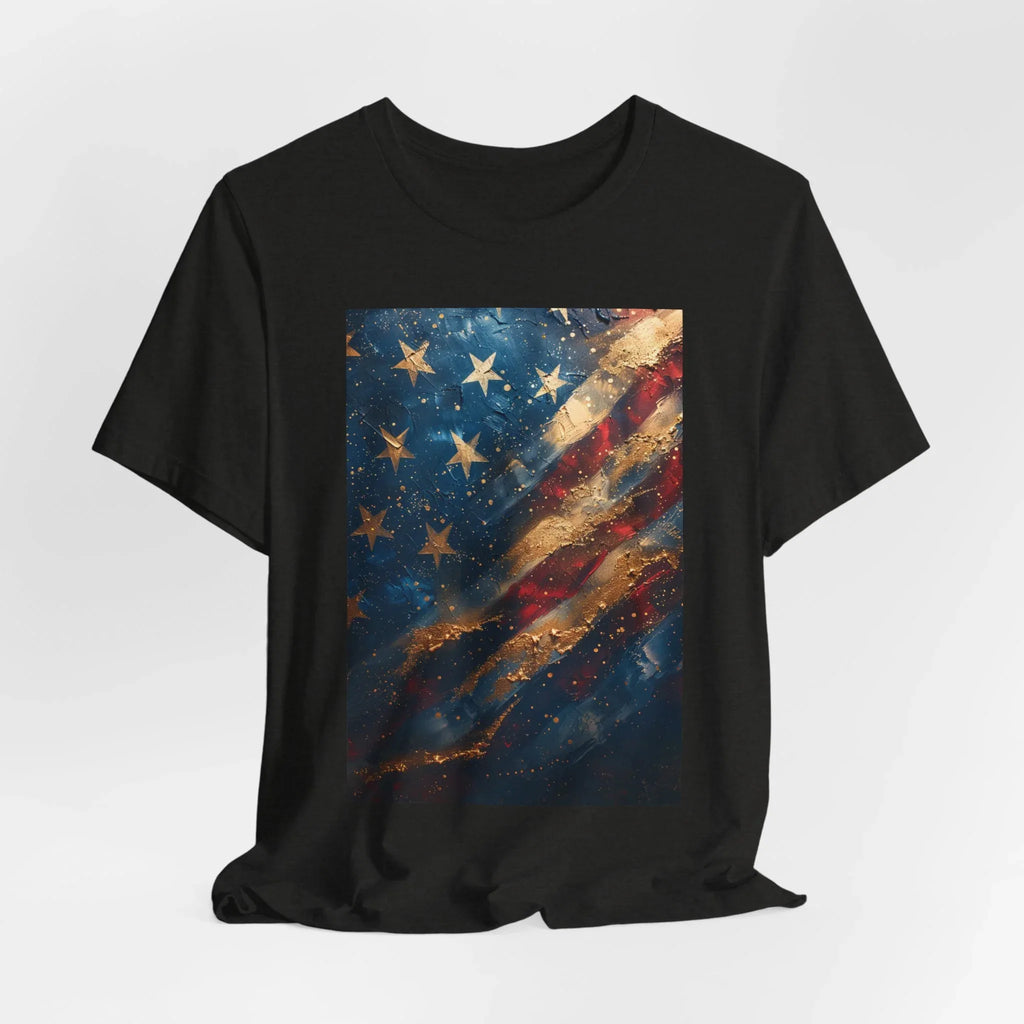 Patriotic Short Sleeve Tee, Unisex Casual Wear, Fourth of July Shirt, Independence Day Gift, Amercan Flag T-Shirt - 250 USA Celebration