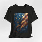 Patriotic Short Sleeve Tee, Unisex Casual Wear, Fourth of July Shirt, Independence Day Gift, Amercan Flag T-Shirt - 250 USA Celebration