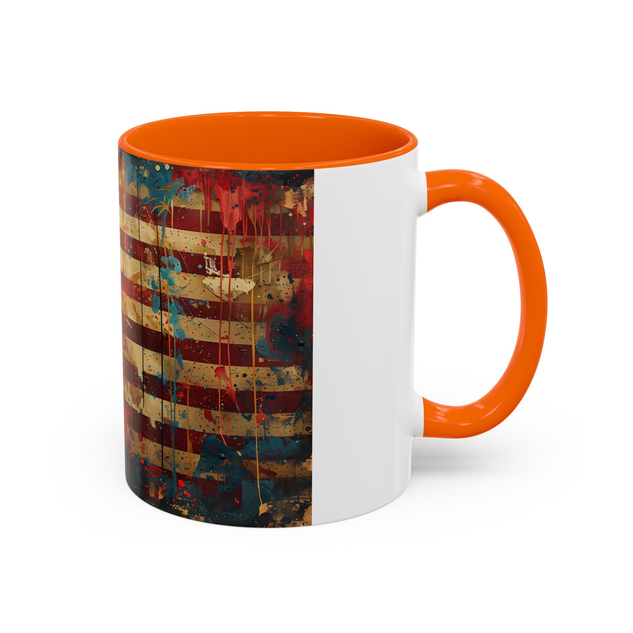 Liberty Statue American Flag Coffee Mug — Patriotic Vintage Accent Mug (11/15oz)