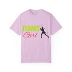 Tennis Girl T-shirt | Tennis Player Silhouette, Sporty Graphic Tee - 250 USA Celebration