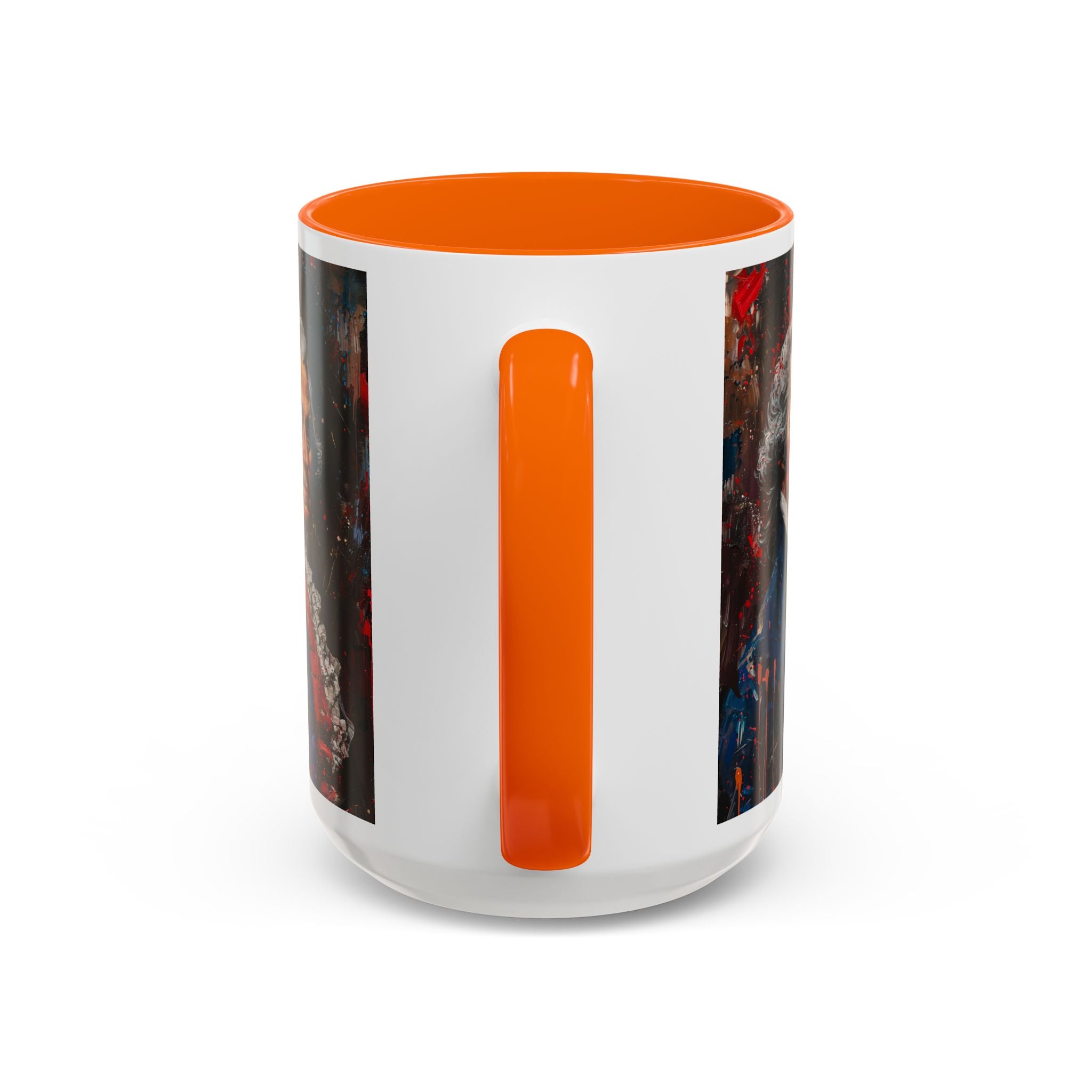Historical Portrait Accent Mug — Patriotic Vintage-Style Coffee Cup