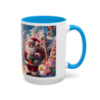 Festive Santa in Candy Wonderland mug | Holiday Christmas ceramic mug - 250 USA Celebration