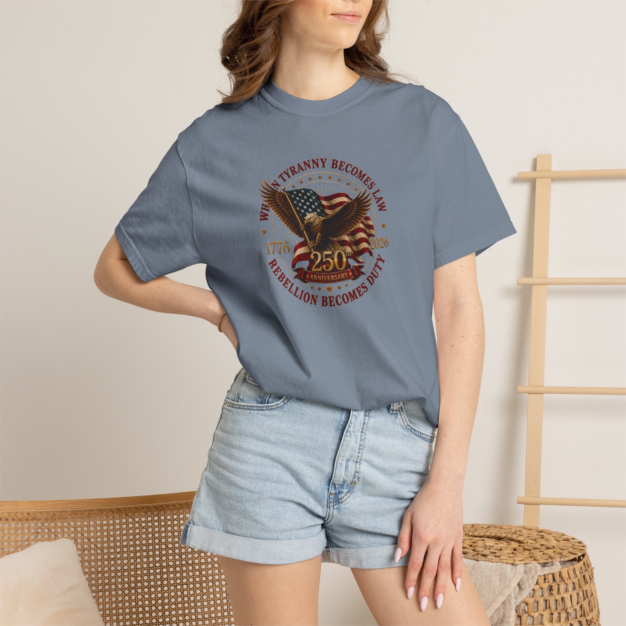 Official 250th USA Tyranny Becomes Law Patriotic Tee