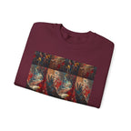 God Bless America Eagle Artwork crewneck sweatshirt | Patriotic eagle collage - 250 USA Celebration