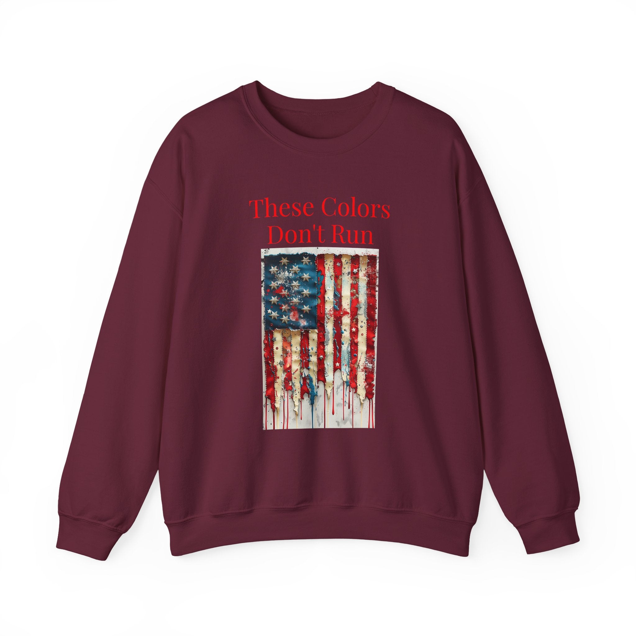 Patriotic Vintage Crewneck Sweatshirt, USA Flag Design, Unisex Sweatshirt, Cozy Apparel for Independence Day, Gift for Veterans