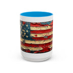 Colorful Mugs (11oz, 15oz), American Flag, Patriotic Flag coffee cup