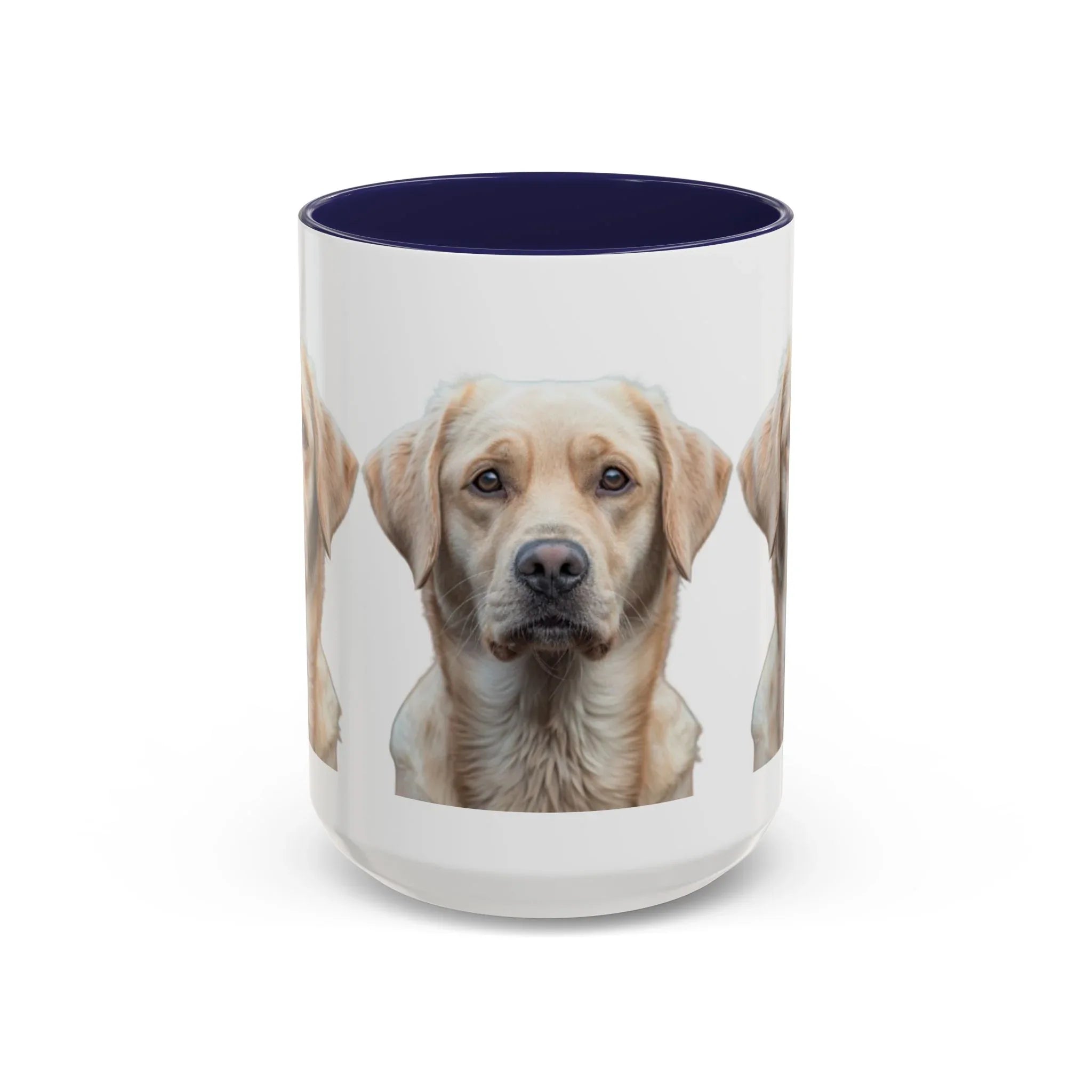 Soulful Labrador Portrait Accent Coffee Mug, Cute Dog Face Ceramic Mug - 250 USA Celebration