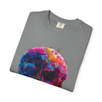 Colorful Drip Skull T-shirt | Watercolor Skull Shirt, Artistic Gothic Tee - 250 USA Celebration