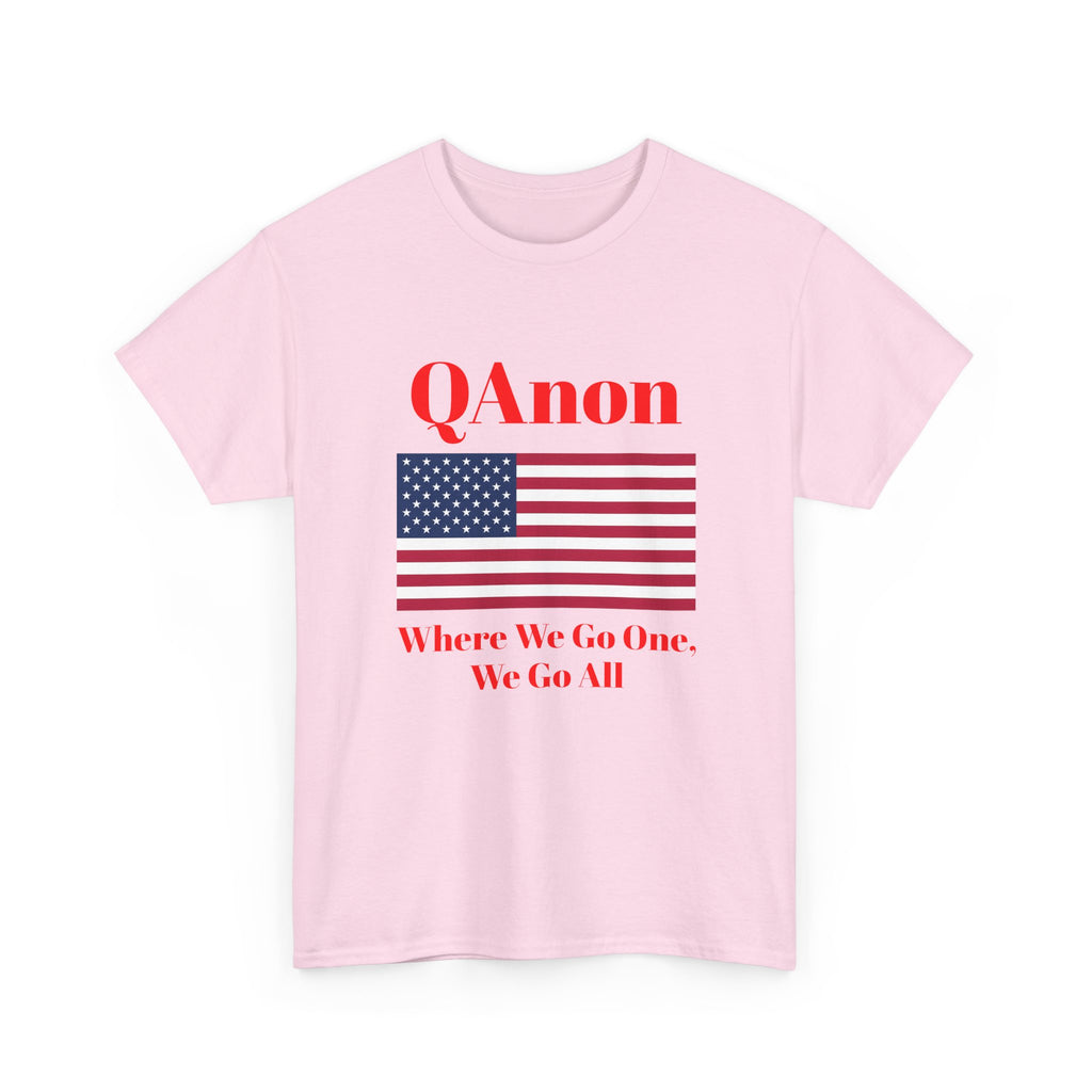 T‑Shirt — QAnon American Flag "Where We Go One, We Go All"