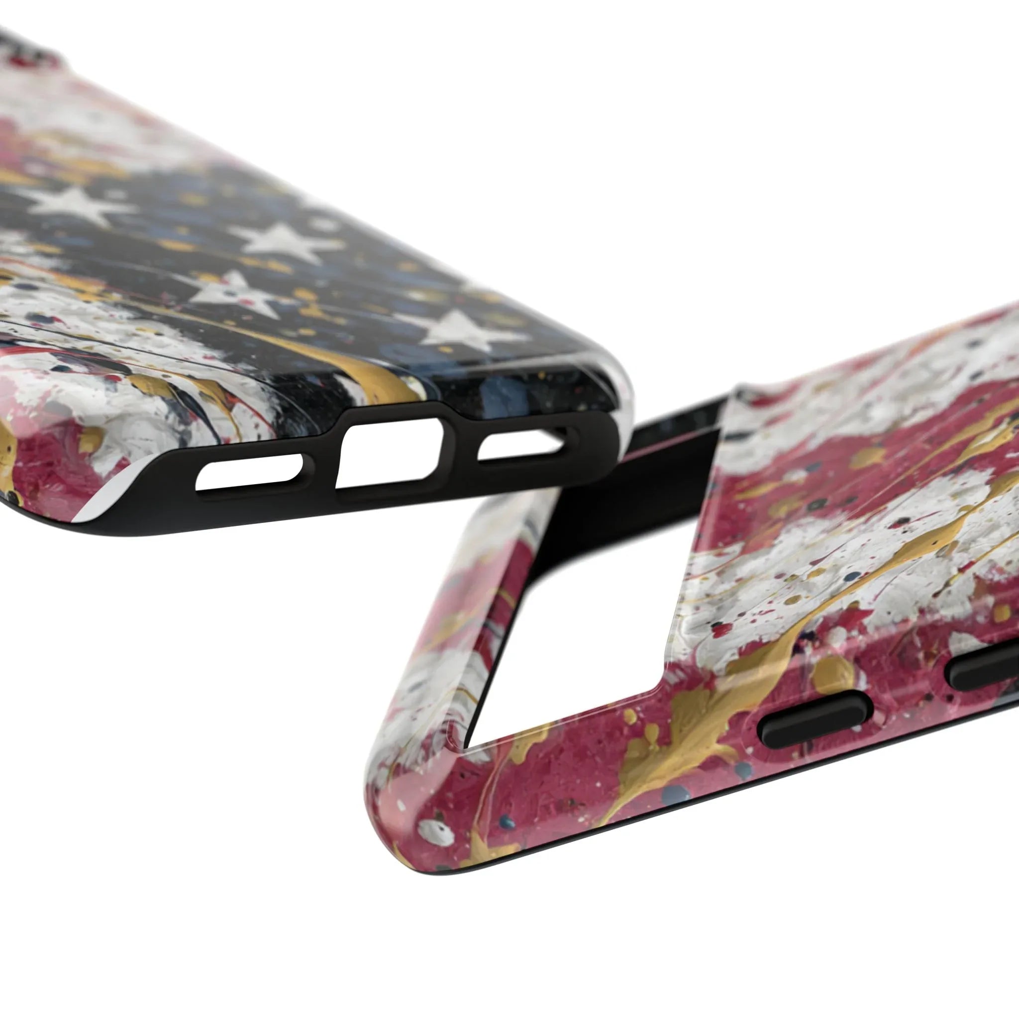 Abstract Drip American Flag Phone Case | Tough Case - 250 USA Celebration