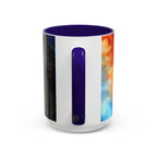 Colorful Mugs (11oz, 15oz) Intense abstract oil splat- coffee cup - 250 USA Celebration