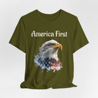 America First Eagle T-Shirt – Patriotic Bald Eagle Tee