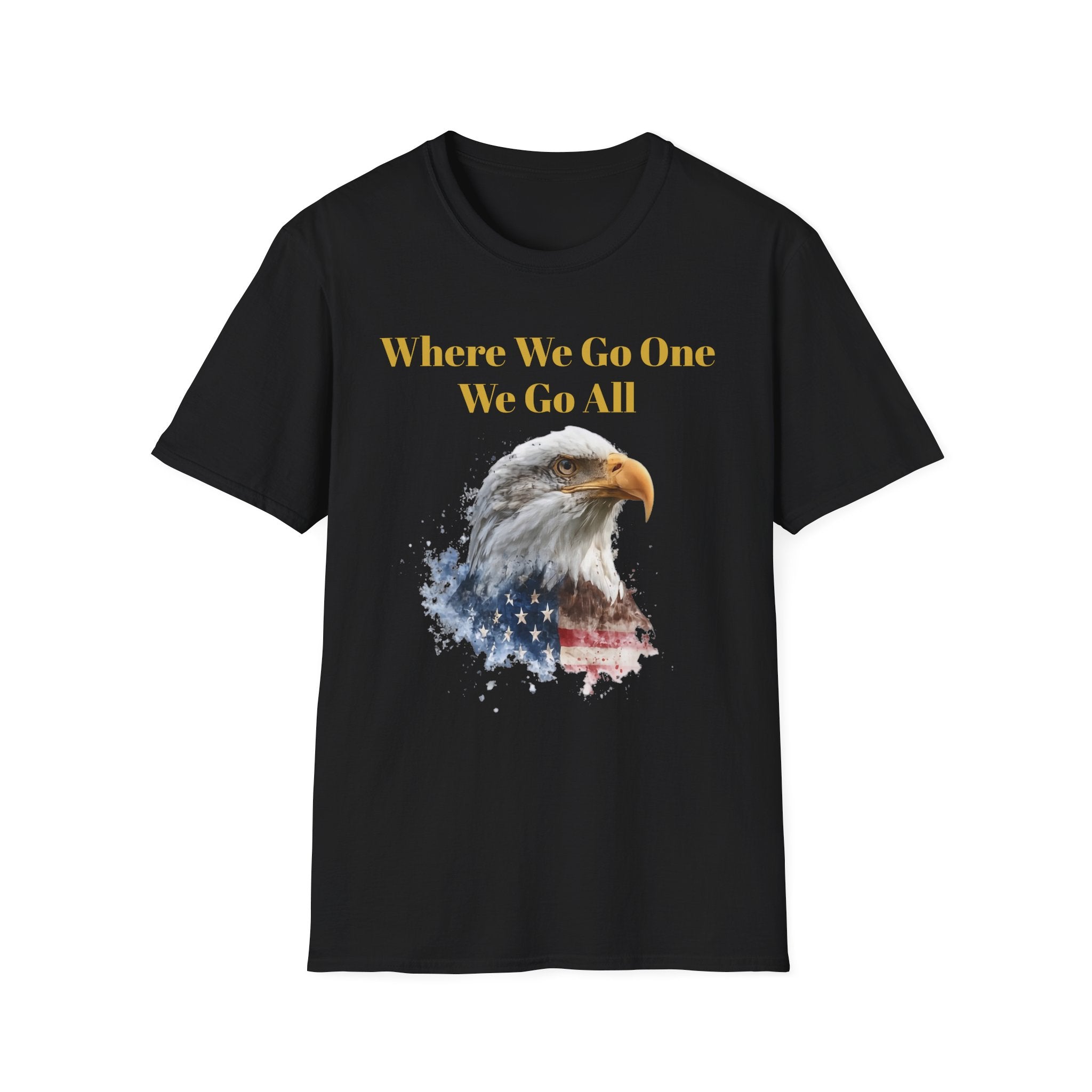 Where We Go One We Go All – Anniversary Gold Signature T-Shirt - Unisex Softstyle T-Shirt