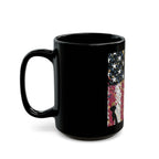 Patriotic Black Mug - 11oz & 15oz | Flag Design, Coffee Lover Gift, Americana Decor, Independence Day, Veteran's Day, Unique Mug - 250 USA Celebration