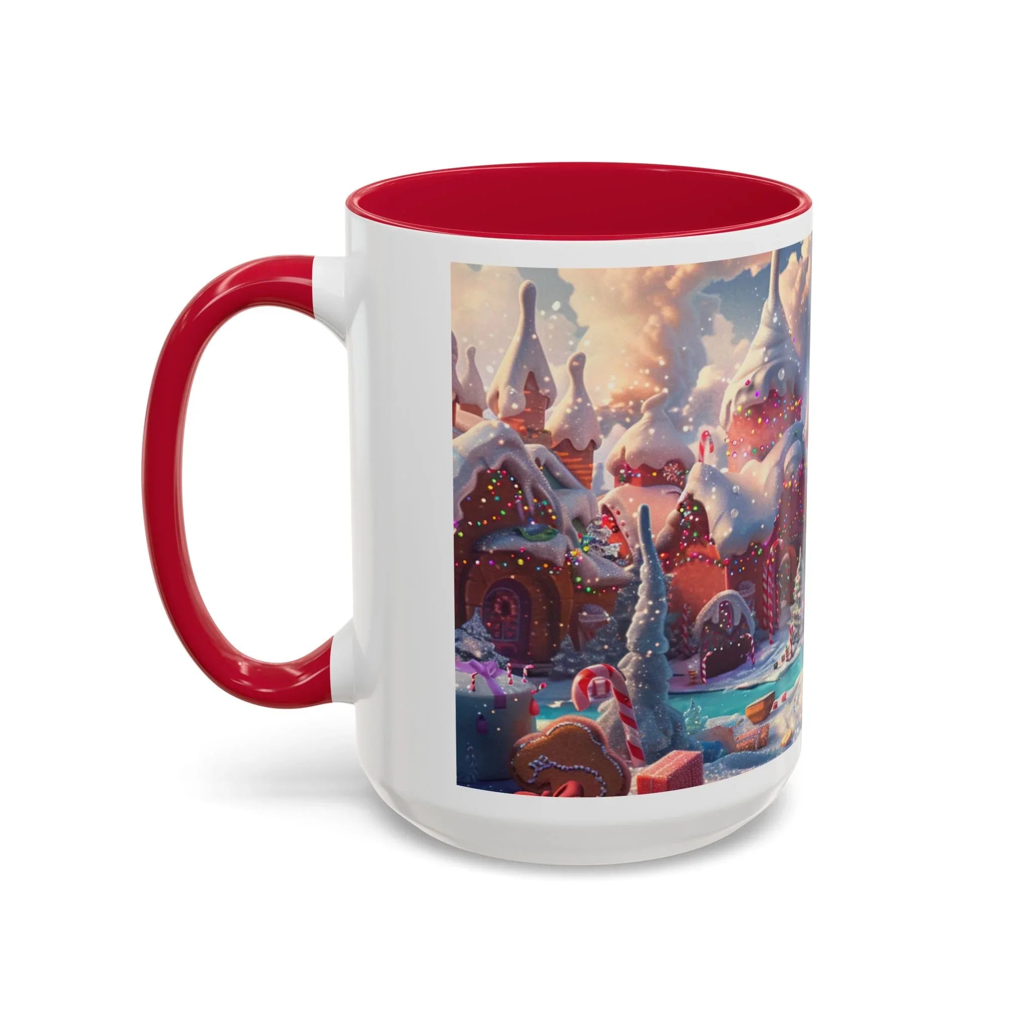 Festive Santa in Candy Wonderland mug | Holiday Christmas ceramic mug - 250 USA Celebration
