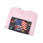 USA 250 American Flag Sweatshirt | 250th United States Celebration - 250 USA Celebration