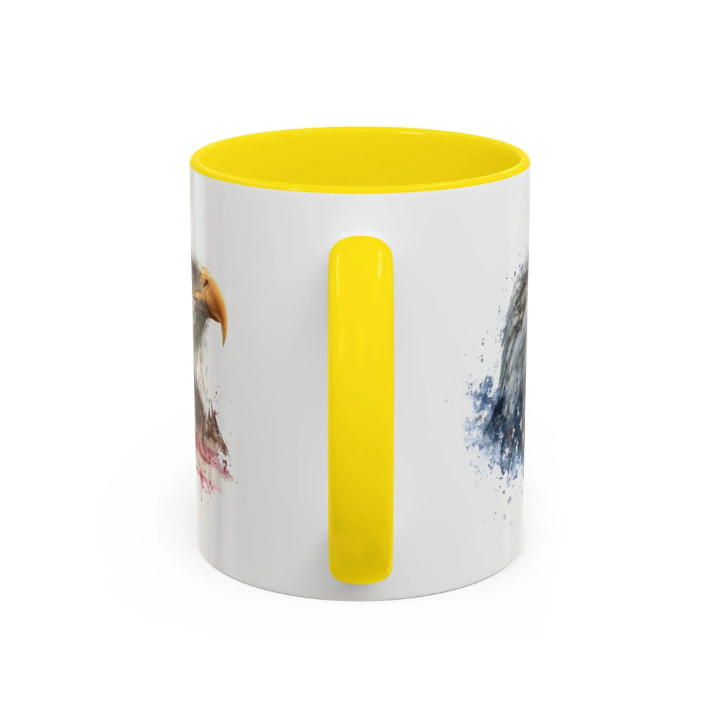 American Flag Bald Eagle Mug | Accent Coffee Mug - 250 USA Celebration