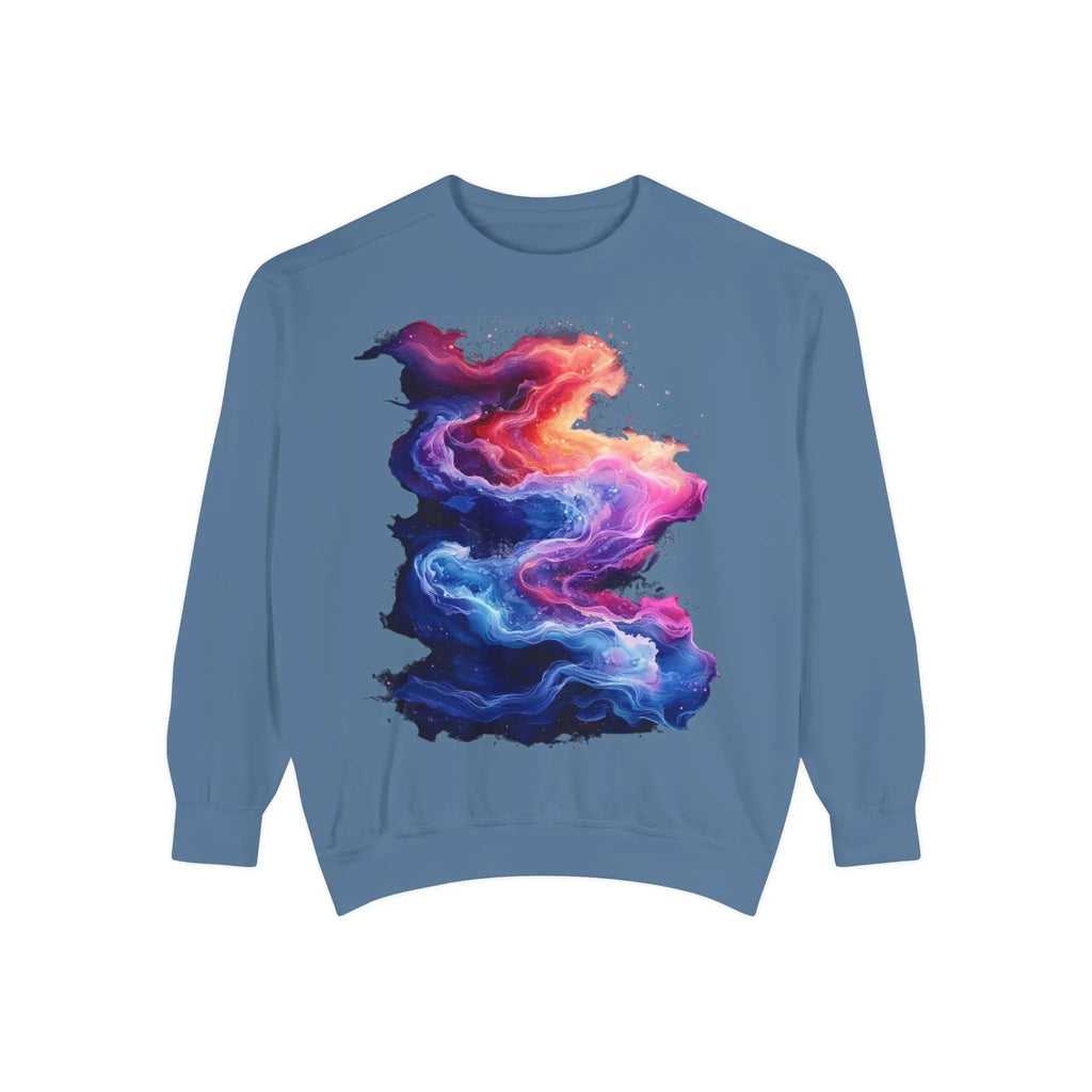 Hyper Bloom Fracture: Psychedelic tee with shattering florals in electric turquoise & magenta flares. Unisex trippy festival flair! - 250 USA Celebration