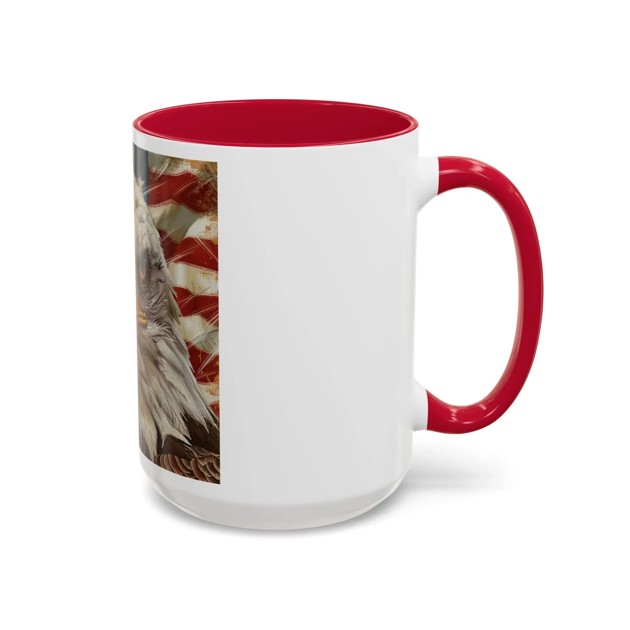 Colorful Mugs (11oz, 15oz) Majestic bald eagle head Patriotic coffee cup, America 250 Celebration coffee cup - 250 USA Celebration