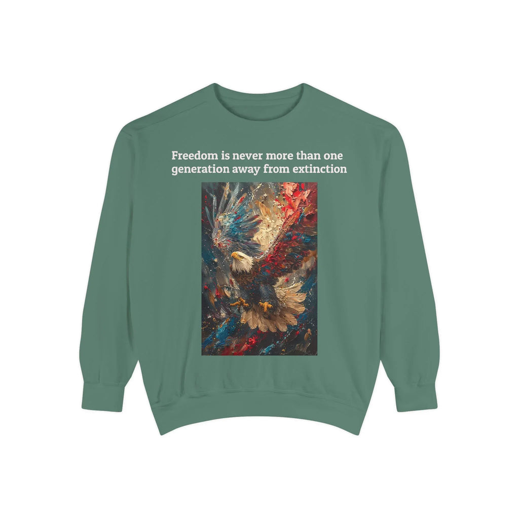 Patriotic Sweatshirt, American Flag, Eagle & Fireworks Design, Freedom Quote, 4th of July Shirt, Independence Day Apparel, Memorial Day - 250 USA Celebration