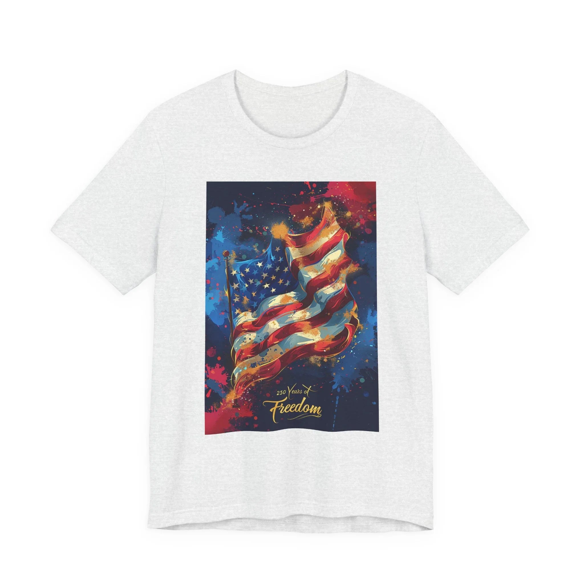 Patriotic Freedom Tee, Unisex Jersey Short Sleeve Tee, American Flag Shirt, Fourth of July Apparel, Independence Day Outfit, Gift for [...] - 250 USA Celebration