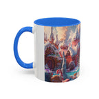 Festive Santa in Candy Wonderland mug | Holiday Christmas ceramic mug - 250 USA Celebration