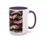 Patriotic American Flag Accent Coffee Mug (11/15oz)