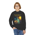Liberty or Death Crewneck Sweatshirt — Statue of Liberty Fireworks Graphic