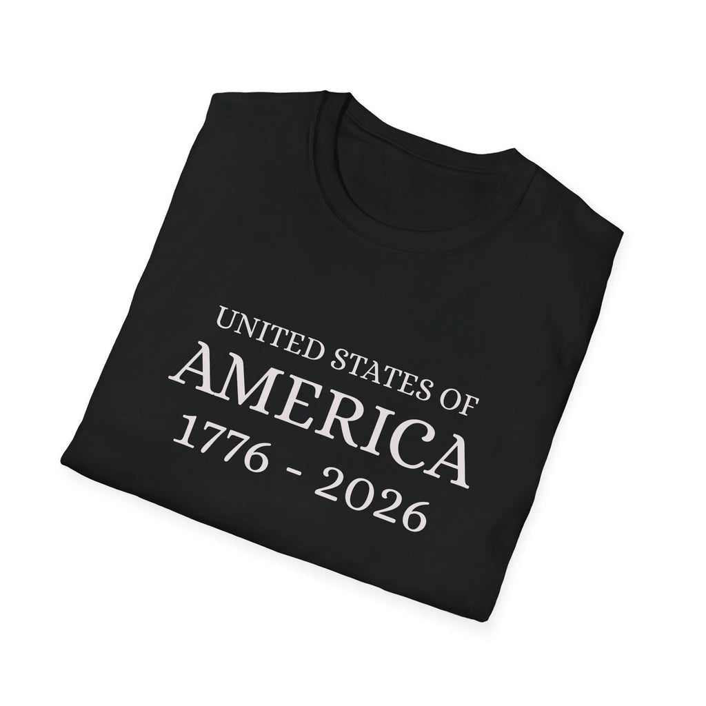 United States of America 1776-2026 T-Shirt | Patriotic Vintage Text - 250 USA Celebration