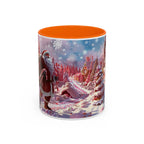 Coffee Mug, Festive Santa in Candy Wonderland, 11oz, 15oz, Tim Burton Style, Whimsical Holiday Cup, Christmas Gift, Hot Cocoa Mug - 250 USA Celebration