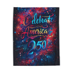 Celebrate America 250 Velveteen Plush Blanket | Patriotic Fireworks Design - 250 USA Celebration