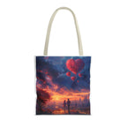 Romantic Heart Tote Bag, Date Nights, Valentine's Day, Travel, Valentine's Day Women's Merchandise, Cute Love Apparel, Valentine's Gifts, - 250 USA Celebration