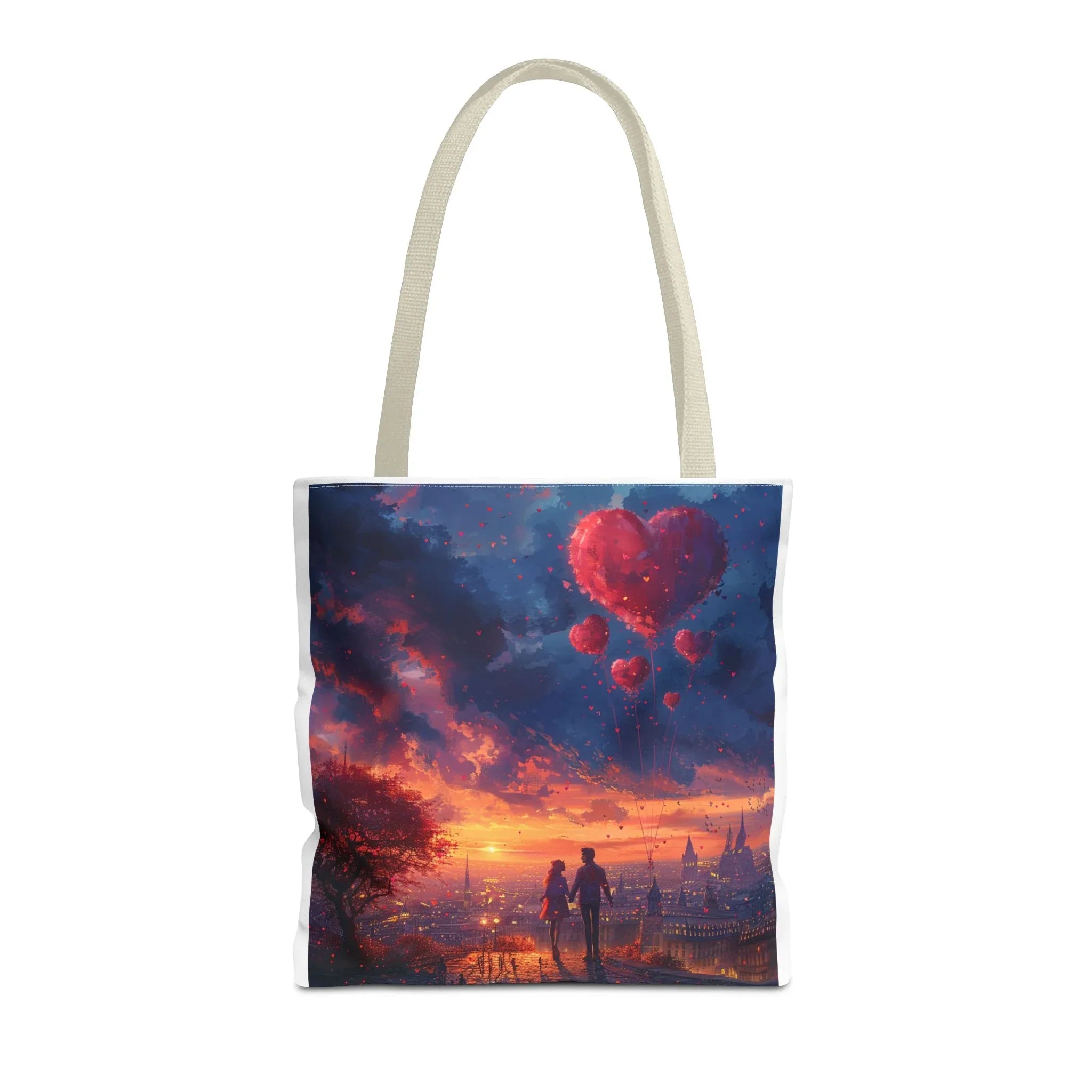 Romantic Heart Tote Bag, Date Nights, Valentine's Day, Travel, Valentine's Day Women's Merchandise, Cute Love Apparel, Valentine's Gifts, - 250 USA Celebration