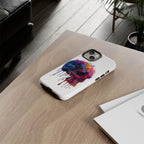Colorful Drip Skull Phone Case | Hard Plastic Protective Case - 250 USA Celebration
