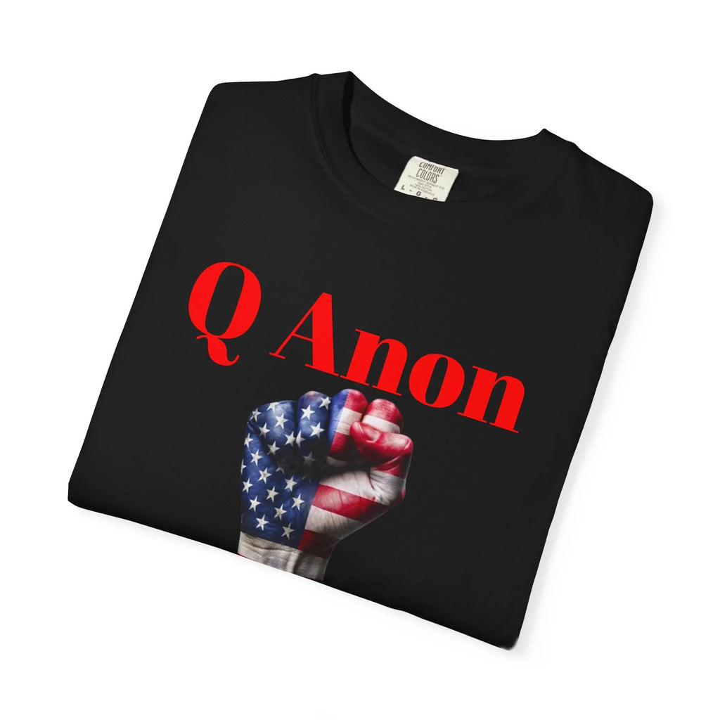 Q Anon Fist T-shirt | WWG1WGA Print - 250 USA Celebration