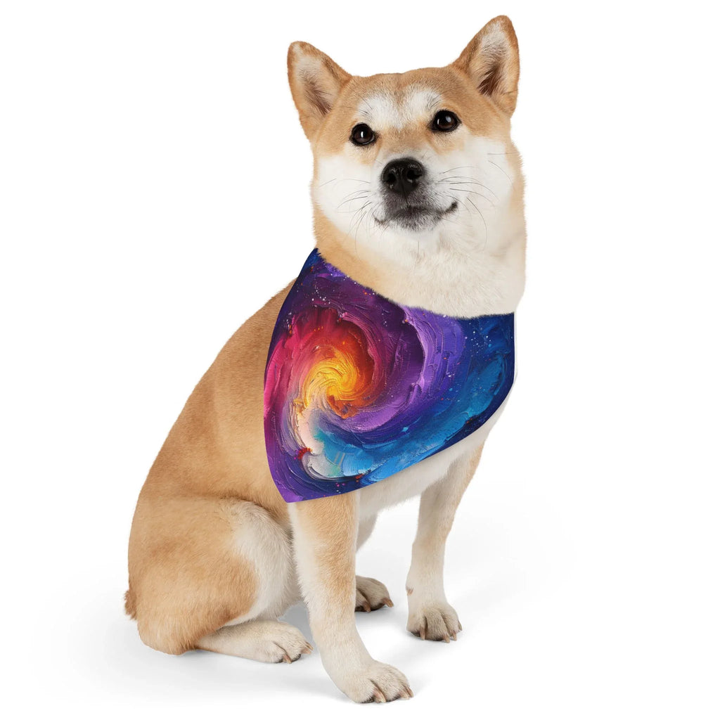 Galaxy Swirl Pet Bandana Collar | Nebula Space Print - 250 USA Celebration